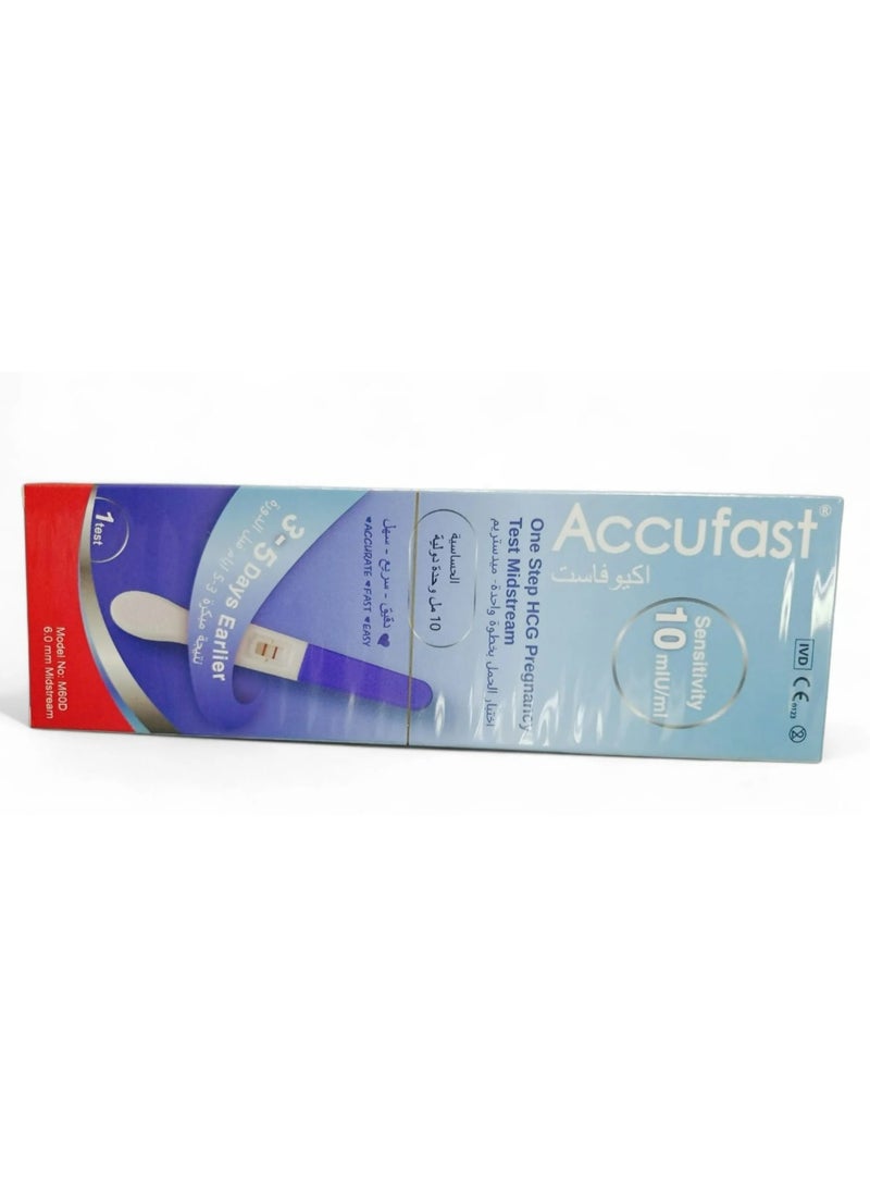 Accufast Midstream M60 D Home Pregnancy Test - Image 1